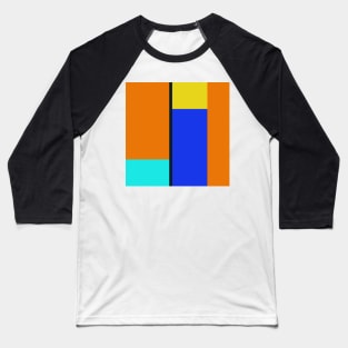 blue orange and yellow abstract minimalist art Baseball T-Shirt